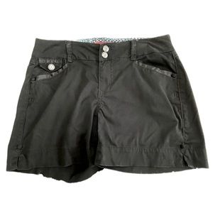 Lightweight Cotton Chino Shorts Summer Spring Vacation Pockets Black Size 4